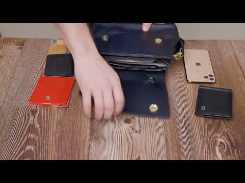 Жіноча сумка з цікавою ручкою з натуральної шкіри Vintage 22336 Чорна, видео 1