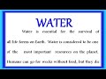 Water essay in English 2023 essay on water in English Uses of water save water importance of water
