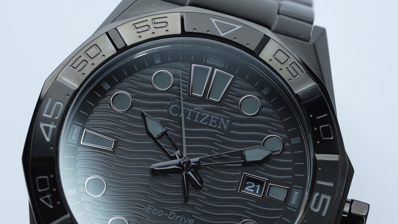 Relógio Citizen Brycen Eco-Drive AW1855-52E Preto Safira