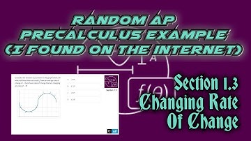 AP Precalculus Section 1.3 Example: Concavity and Rates of Change
