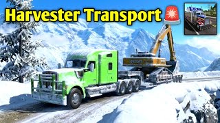 Truck Simulator Drive USA EVO Off-Road Map Gameplay | Big Harvester Transport | Extreme Challenges screenshot 5
