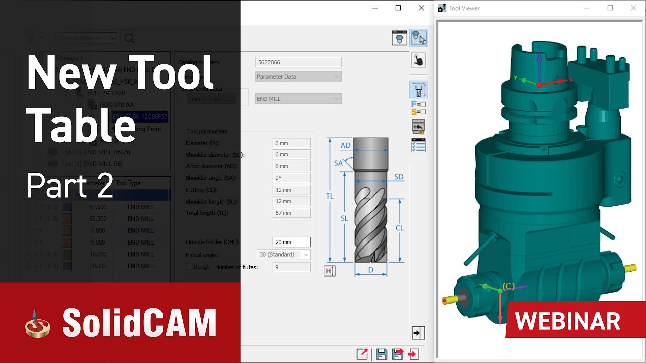 What's New in SolidCAM 2021 - New Tool Table - Part 2 - February 4, 2021