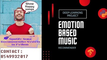 Music Recommender for Users Based on Emotion Detection through Facial Features | Python | Flask