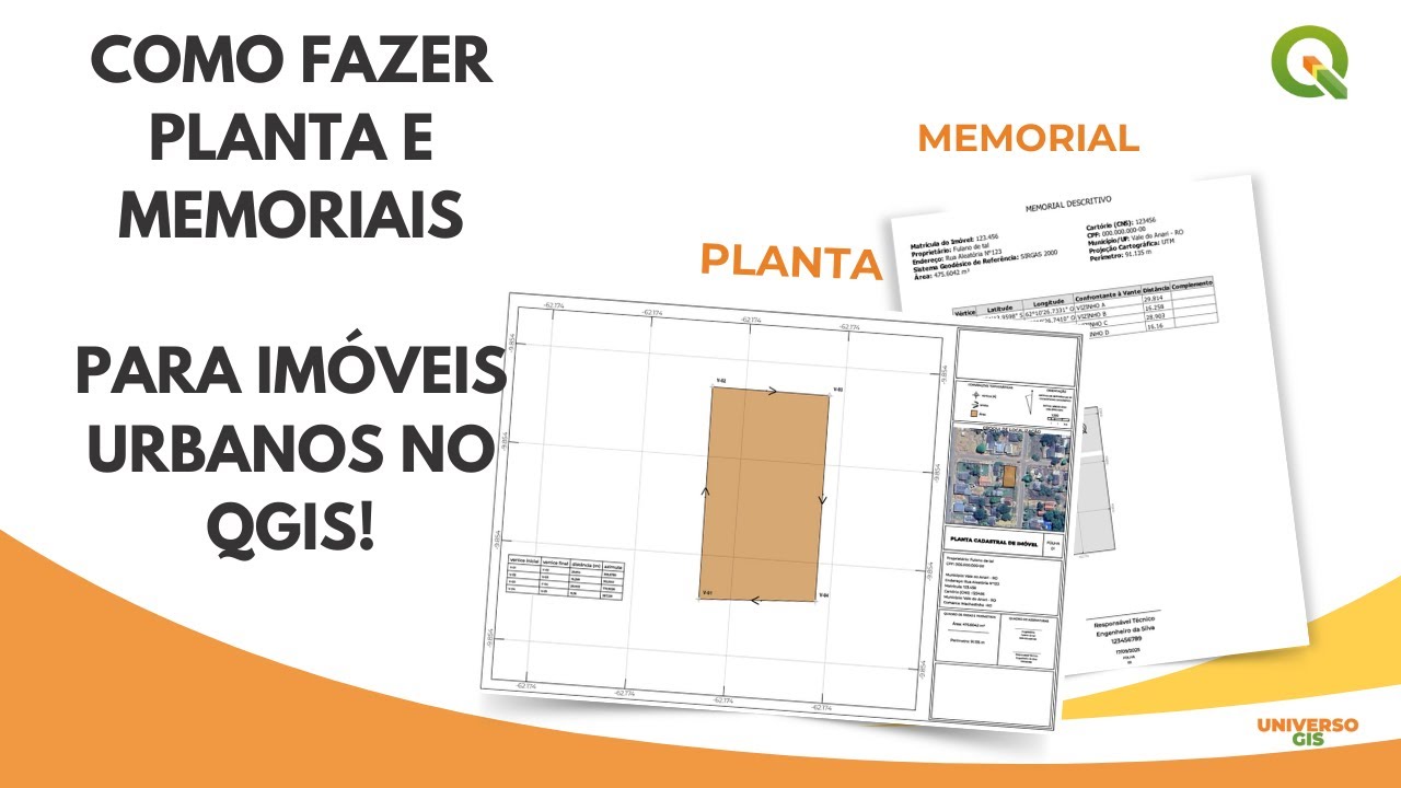 Como fazer Plantas e Memorias descritivos para Imóveis Urbanos no QGIS - NBR 17047