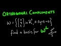 Orthogonal Complements | How to Find a Basis for "W Perp" [Passing Linear Algebra]