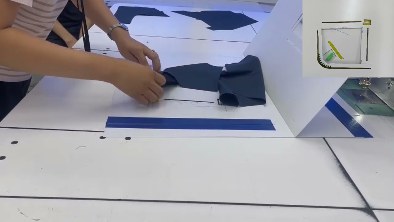 Attach zipper&under pocket bag to upper front + Join thigh zipper pocket to under front curve