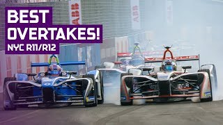 Best Overtakes Compilation NYC! | Round 11 & 12 - 2018 Qatar Airways New York City E-Prix