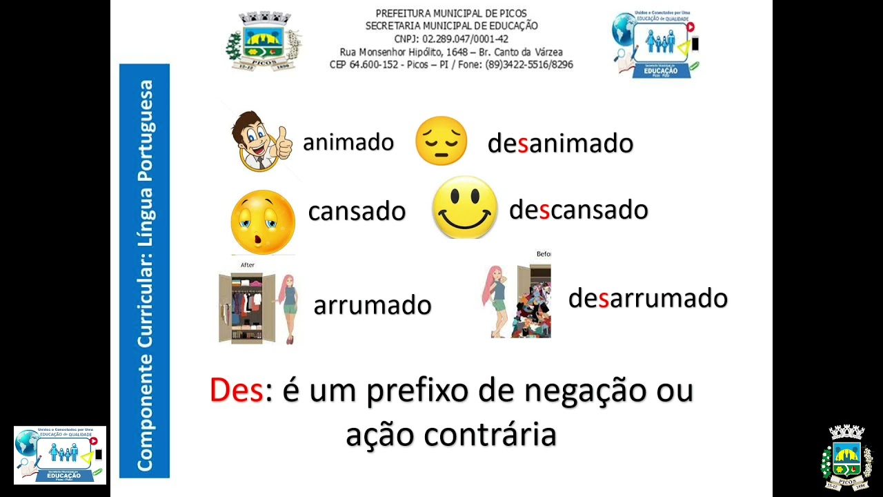 Língua Portuguesa 3⁰ ano _ Aula 27 _ Palavras com DES ou DEZ YouTube