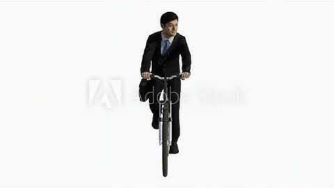 3d render green screen chroma key animation isolated University professor man riding bicycle from