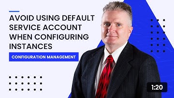 Avoid Using Default Service Account When Configuring Instances
