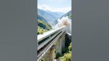 Metro Train Derails on Bridge, Plunges into Disaster #shorts