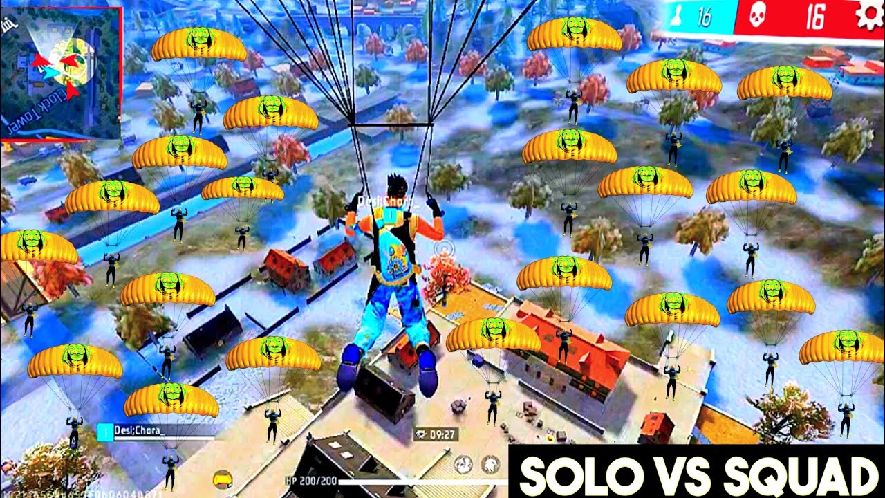 SOLO VS SQUAD BR RANK GAMEPLAY 🔥 Free Fire M10+ FAMAS #pkgamersfreefire ...