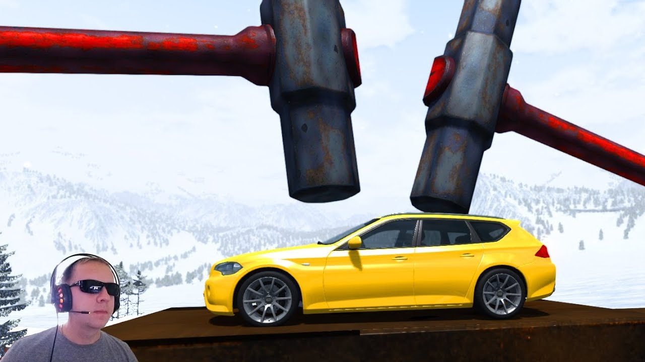 Car, Anvil, Two Sledgehammers Beamng Drive Experiment YouTube