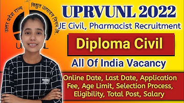 UPRVUNL JE Civil Recruitment 2022 | Pharmacist New Vacancy 2022 | #governmentjobs