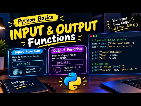Python Input & Output Functions Explained | Complete Beginner Tutorial (Telugu) 