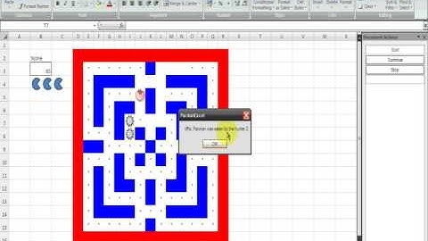 Excel PACMAN in Excel 2007