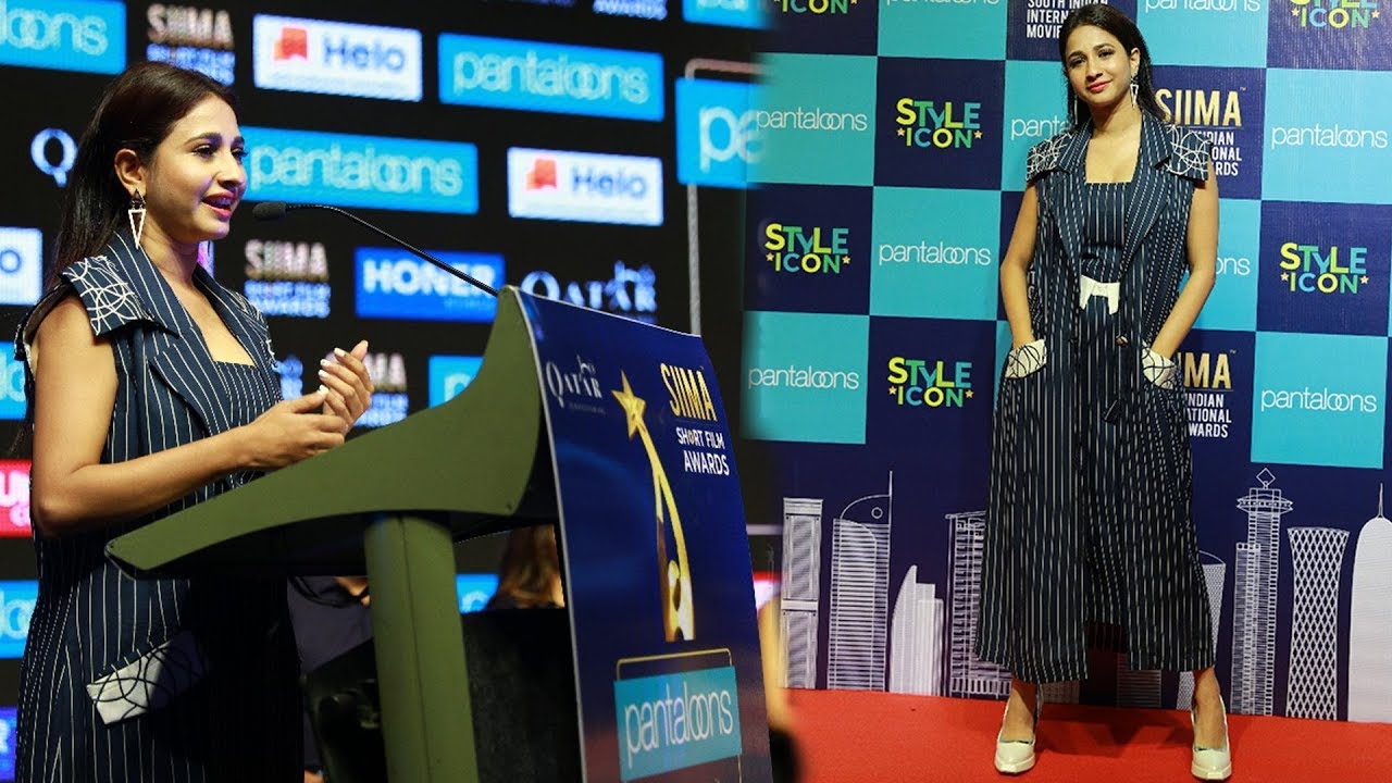 Kannada Beauty Manvitha Harish At SIIMA 2019 Press Conference