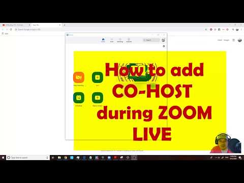 Video How to assign CO-HOST in ZOOM - youtube