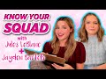 Side Hustle Stars Jules LeBlanc and Jayden Bartels Play Know Your Squad