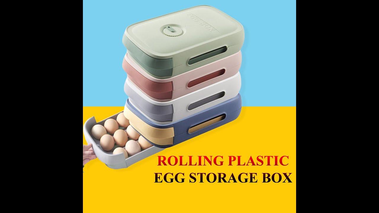 REFRIGERATOR EGG BOX II Rolling Egg Storage II Household Drawer-Type Refrigerator Egg Storage Box