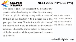 NEET 2025 Physics PYQ | Relative Velocity & Bus Problem | Motion in One Dimension| NEET 2026 2027