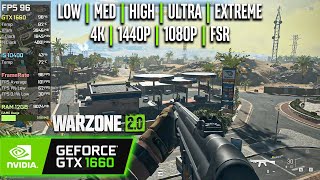 GTX 1660 | COD Warzone 2.0 - 4K, 1440p, 1080p, FSR - Extreme, Ultra, High, Medium, Low