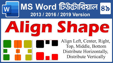 Align Shape in Word | MS Word Shapes Design | Microsoft Word Tutorial Bangla
