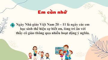 LỚP 2_TNXH_Ngày Nhà giáo Việt Nam_Tuần 7