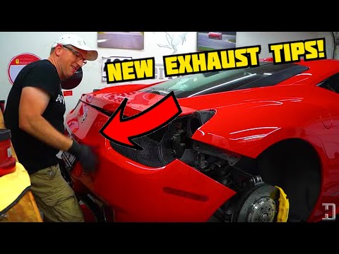 Ferrari 458 DIY Exhaust Tips Swap