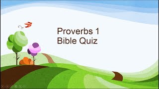 Proverbs 1 Bible Quiz screenshot 1