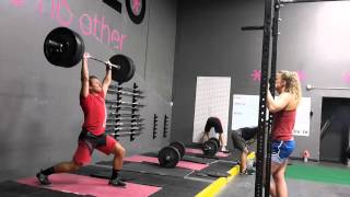 15 reps Tng Power clean to Jerk @85% for time