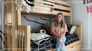 Room Reveal: Triple Bunk Transforms to Twin over Full Bunk Bed