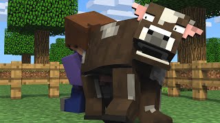 Milking A Cow - (Minecraft Animation Short) screenshot 1