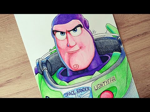 Dibujando a BUZZ LIGHTYEAR (Toy Story) | Speed Drawing - YouTube