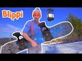 Blippi Learns How to Snowboard at  Mountain Creek Resort - Winter Activities For Kids