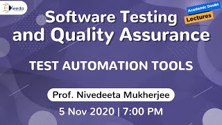 Software Testing  and Quality Assurance - Test Automation Tools | 5 November | 7 PM