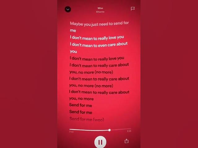 Woo Rihanna lyrics speed-up  Spotify #rihanna #lyrics #speedup  #spotify subscriber me