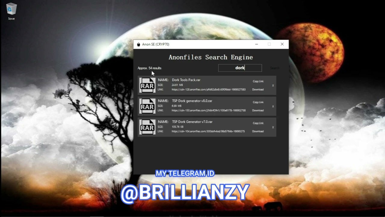 Anonfiles search engine