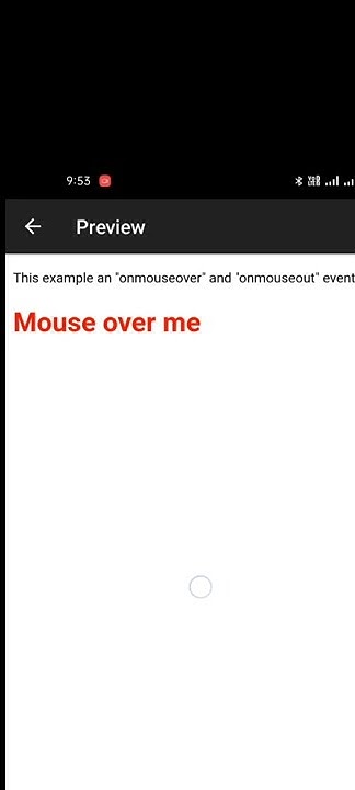 mouseover and mouseout - YouTube