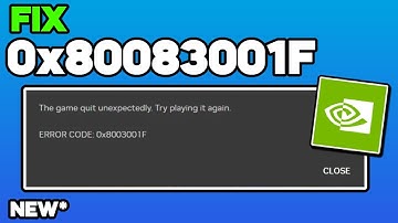 (UPDATED) How to FIX ERROR CODE 0x80083001F on GeForce NOW