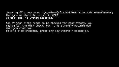 Что делать если "checking file system on"