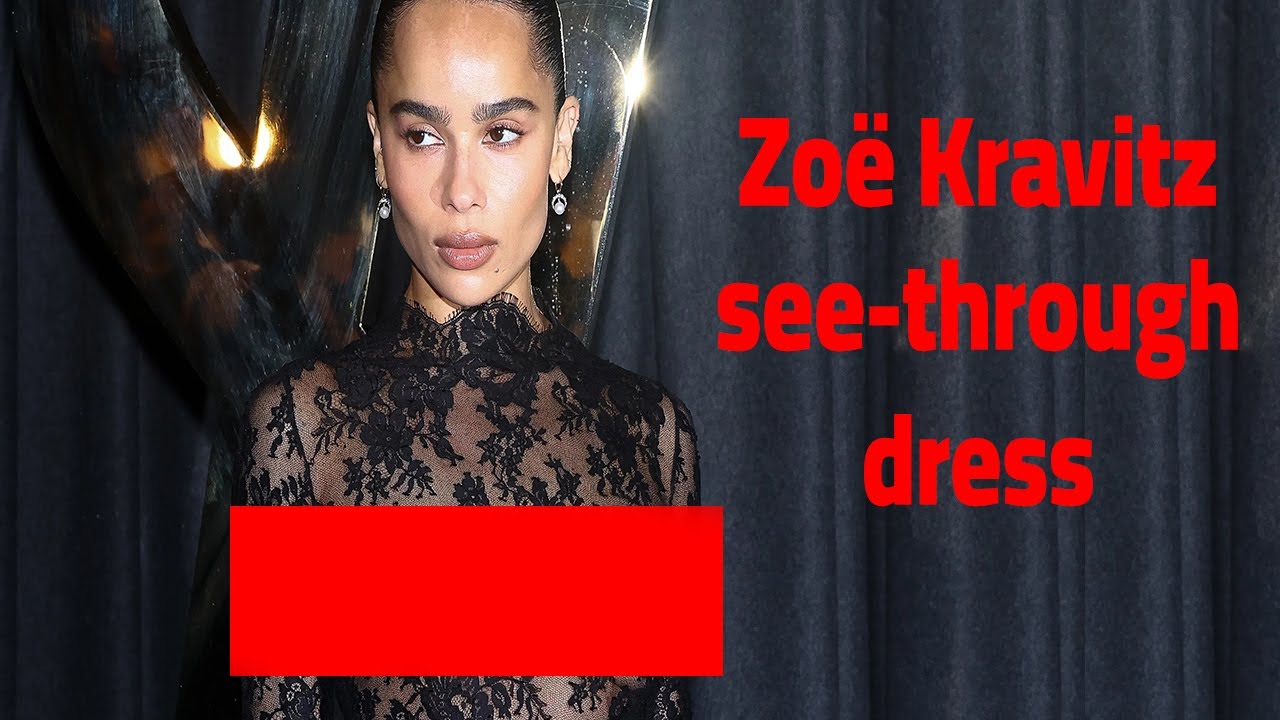 zoe kravitz sheer dress Zoe Kravitz Flashes Butt in Sheer Dress at 2025 Vanity Fair Oscar Party