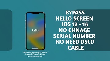 Bypass hello screen ios 12 - 16.x with UC RAMDISK Without Sim..