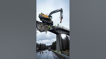 🥶 Sweden Forest Bridge — Excavator Breaks Arch Support Over Live Road