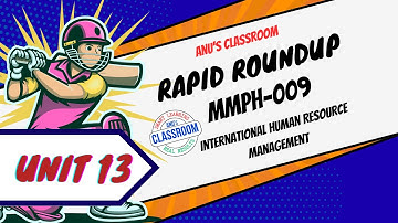 IGNOU MBA | MMPH 009 | Eenheid 13 IHRM Trends en Uitdagingen | Snelle Samenvatting