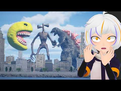 SIREN HEAD vs PACMAN y GODZILLA | ChuyMine REACCIONA