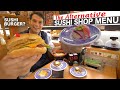 Japanese conveyor belt sushi menu  cheese burgers steak ramen  only in japan