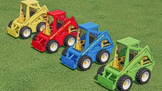 Mini Loaders VS Hard Mud Road & AUTO WASHING , ANIMAL TRANSPORT ! Farming Simulator 22