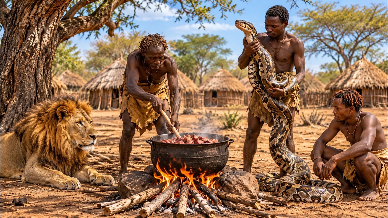 Hadzabe Tribe Hunting: Face To Face With A Giant African Python In The ...