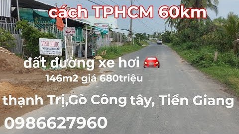 Ms308.Đất mặt tiền đường 🚘. 146m2 thổ cư giá 680triệu.Thạnh Trị, Gò Công Tây Tiền Giang.0986627960